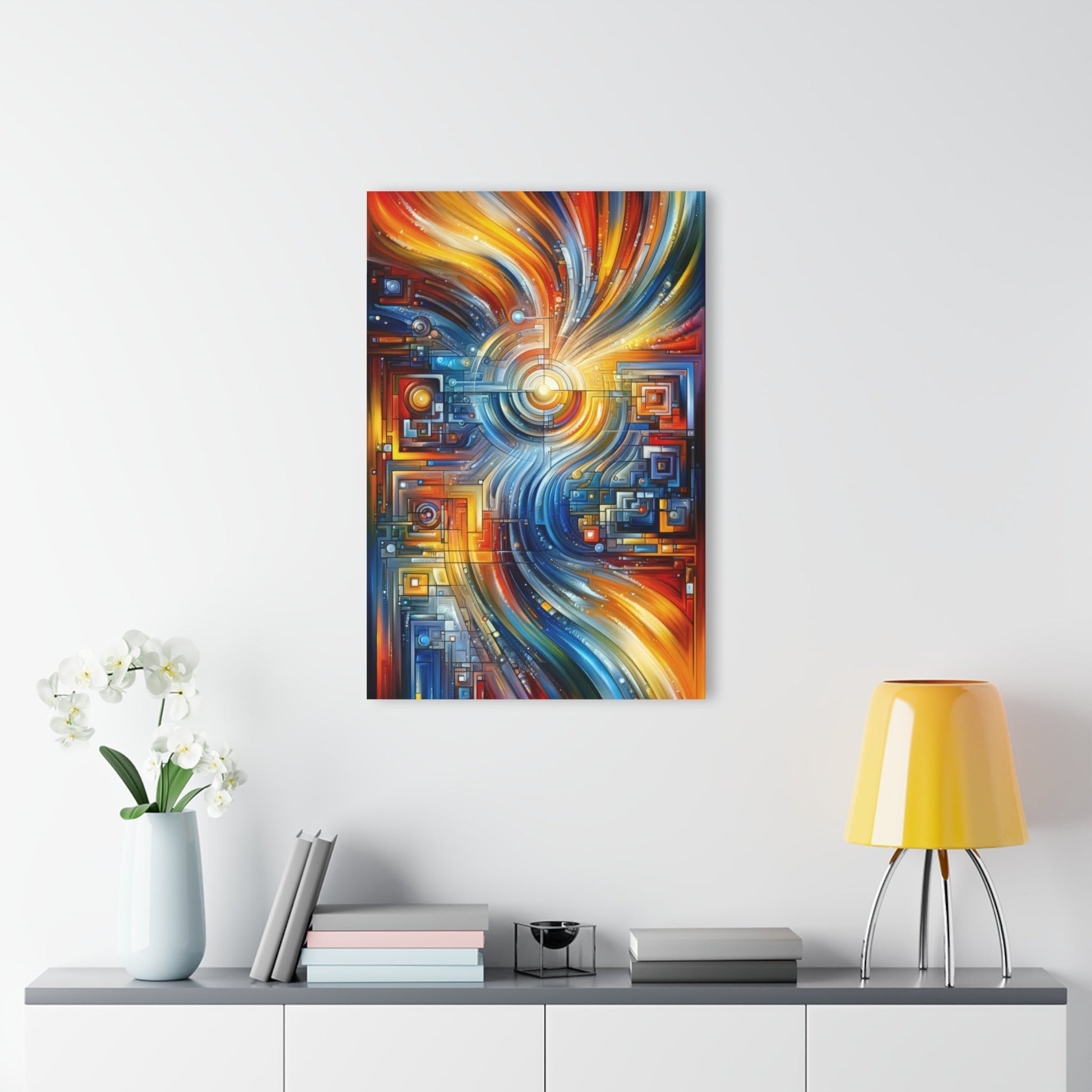 Digital Tachism Connectivity Acrylic Prints (French Cleat Hanging) - ATUH.ART