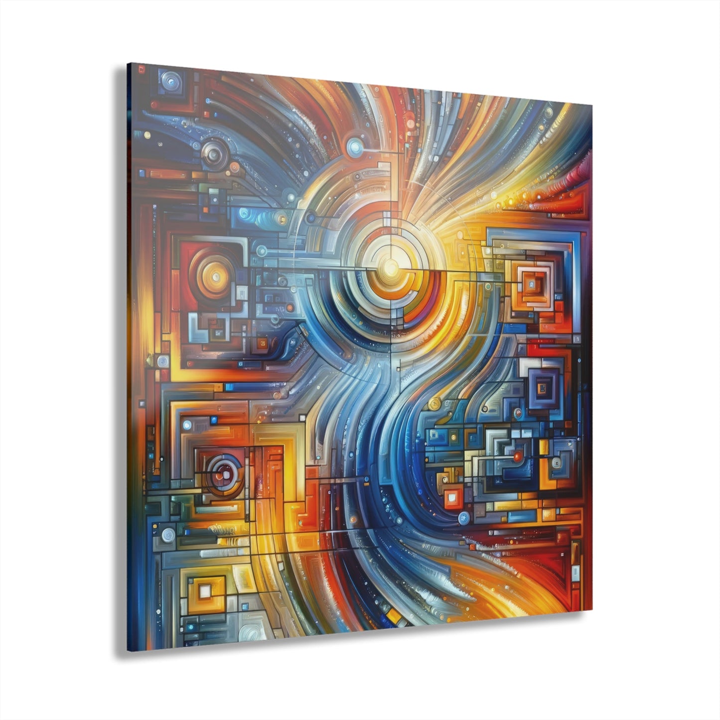 Digital Tachism Connectivity Acrylic Prints (French Cleat Hanging) - ATUH.ART