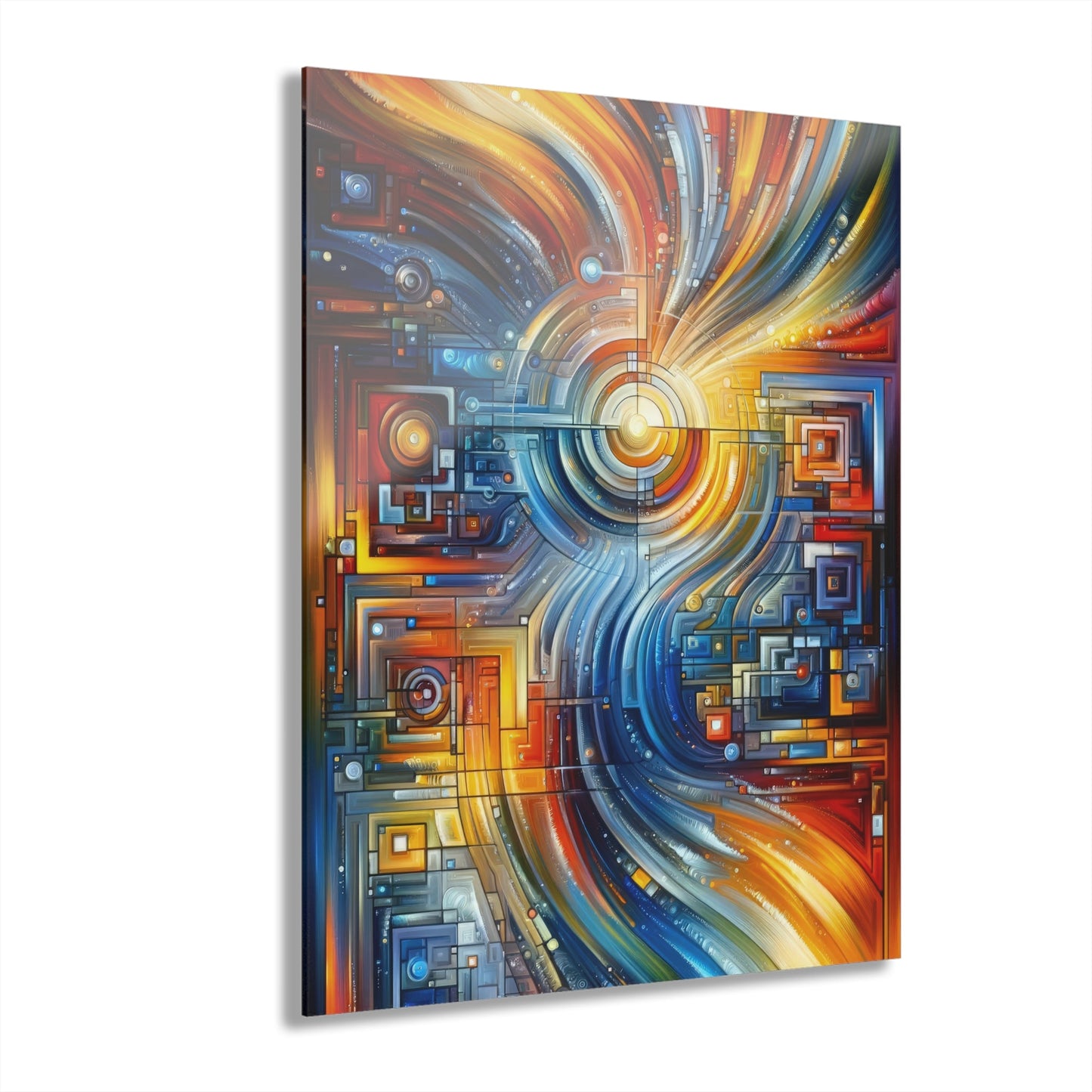 Digital Tachism Connectivity Acrylic Prints (French Cleat Hanging) - ATUH.ART