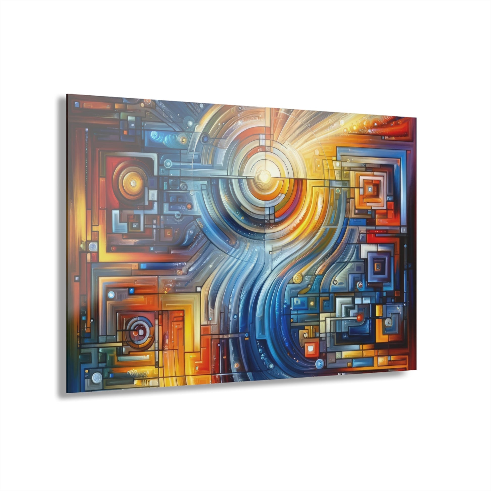 Digital Tachism Connectivity Acrylic Prints (French Cleat Hanging) - ATUH.ART