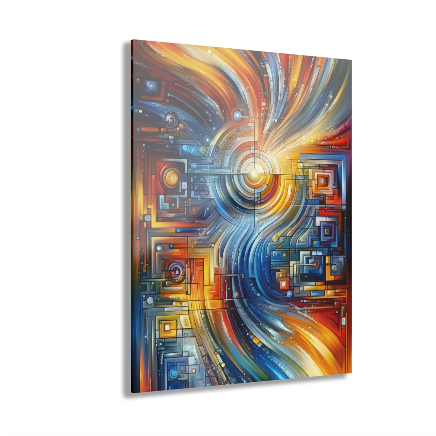 Digital Tachism Connectivity Acrylic Prints (French Cleat Hanging) - ATUH.ART