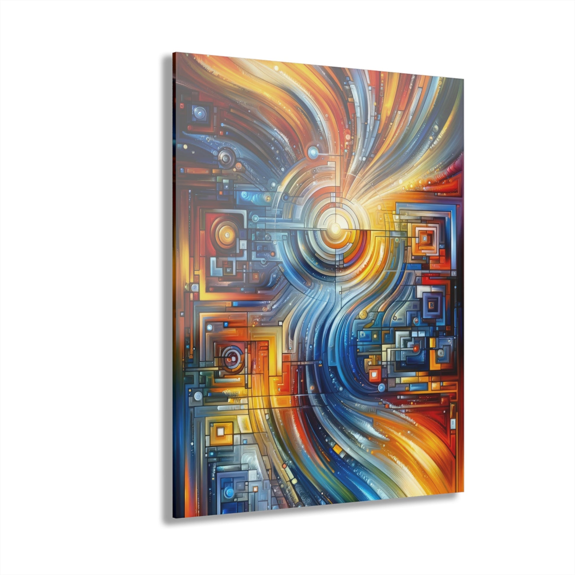 Digital Tachism Connectivity Acrylic Prints (French Cleat Hanging) - ATUH.ART