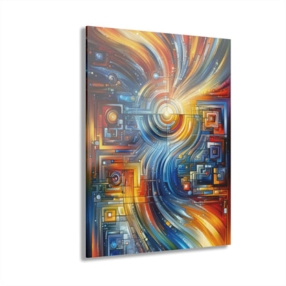 Digital Tachism Connectivity Acrylic Prints (French Cleat Hanging) - ATUH.ART