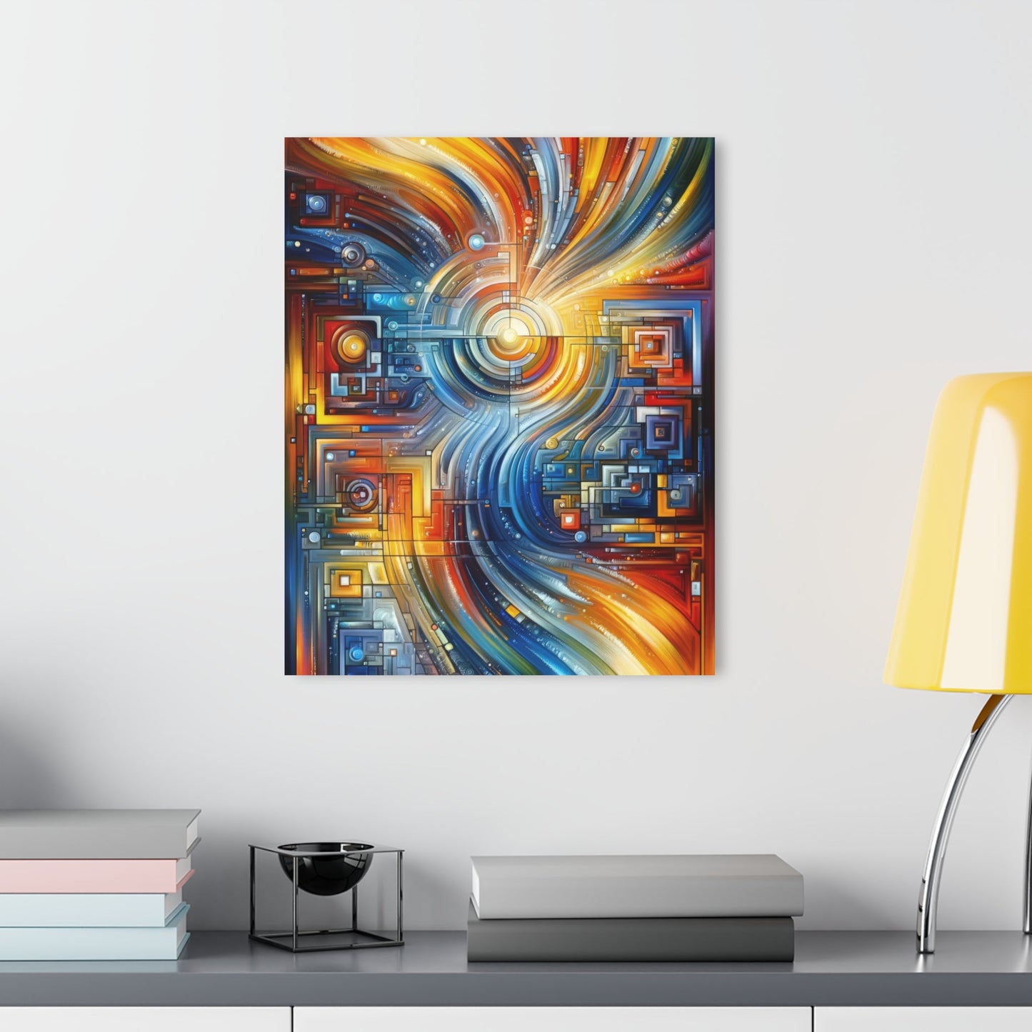 Digital Tachism Connectivity Acrylic Prints (French Cleat Hanging) - ATUH.ART