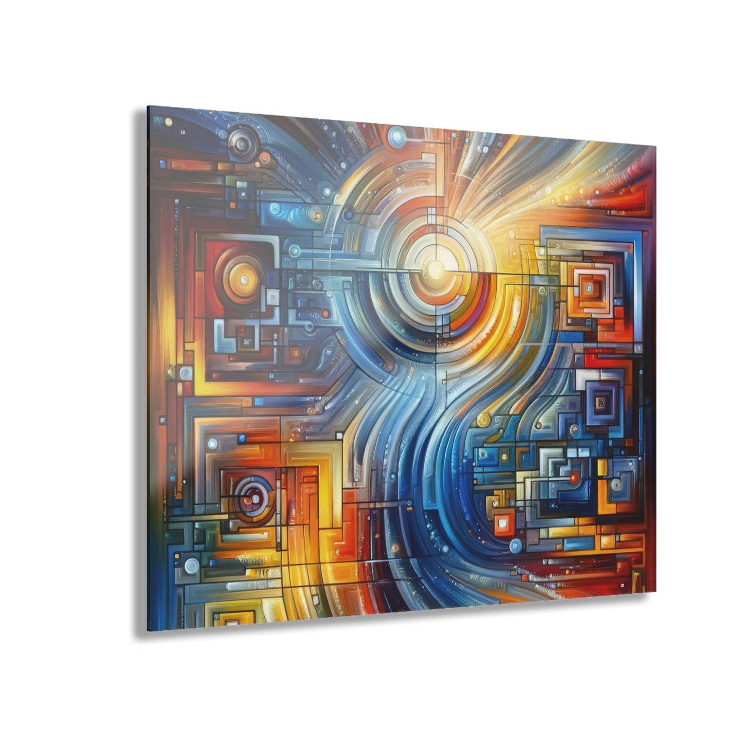 Digital Tachism Connectivity Acrylic Prints (French Cleat Hanging) - ATUH.ART