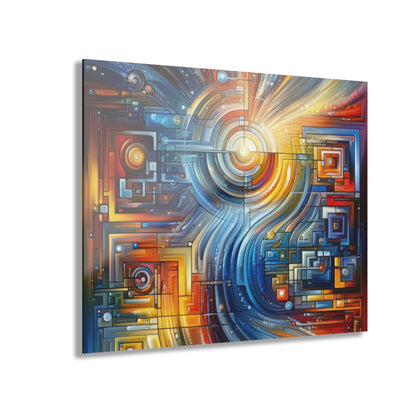 Digital Tachism Connectivity Acrylic Prints (French Cleat Hanging) - ATUH.ART
