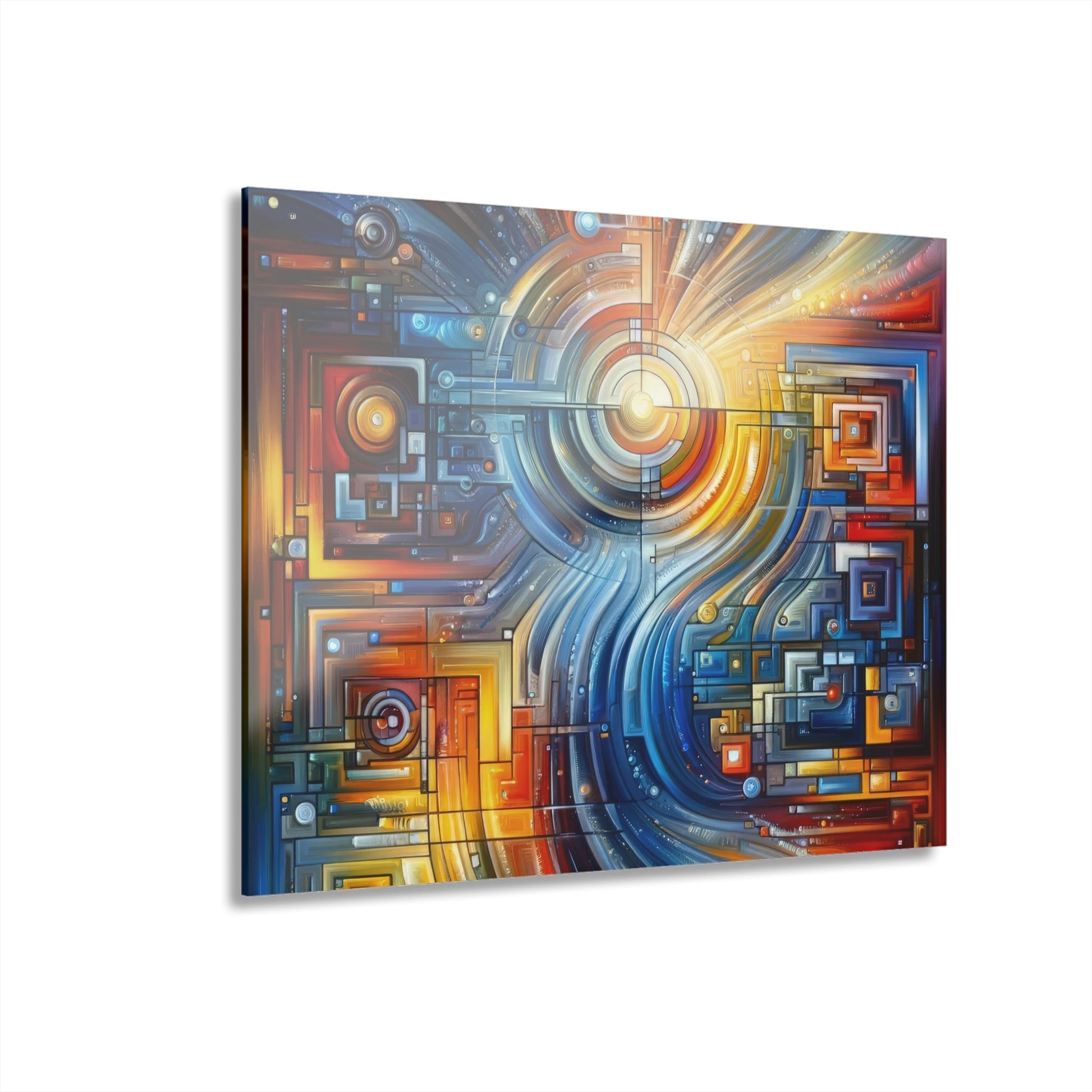 Digital Tachism Connectivity Acrylic Prints (French Cleat Hanging) - ATUH.ART