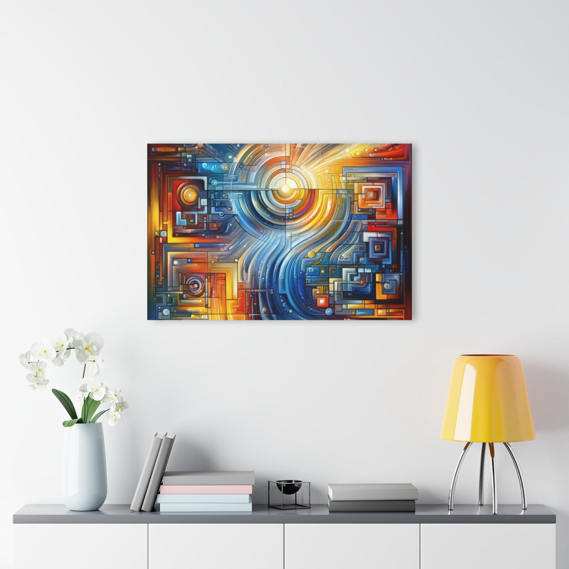 Digital Tachism Connectivity Acrylic Prints (French Cleat Hanging) - ATUH.ART