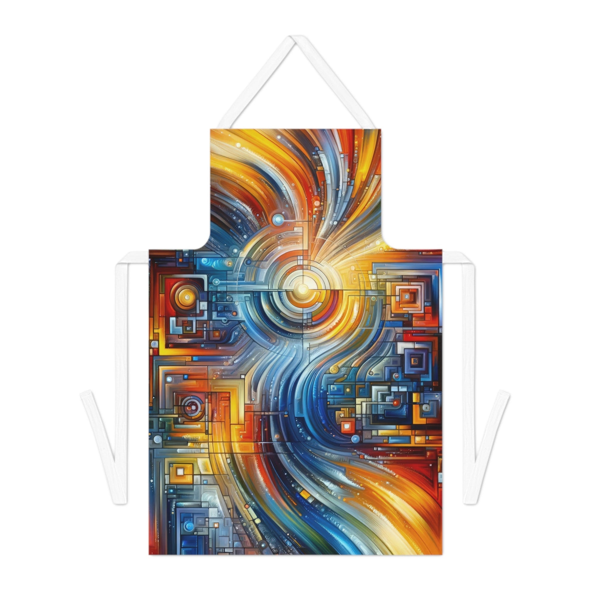 Digital Tachism Connectivity Adult Apron (AOP) - ATUH.ART