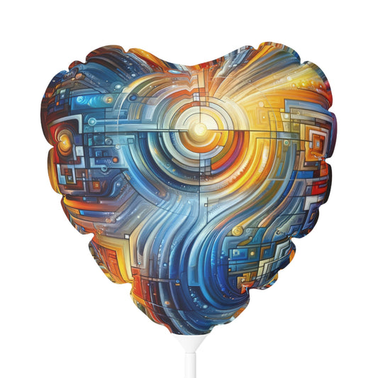 Digital Tachism Connectivity Balloon (Round and Heart-shaped), 11" - ATUH.ART