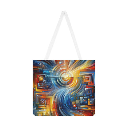 Digital Tachism Connectivity Shoulder Tote Bag (AOP) - ATUH.ART