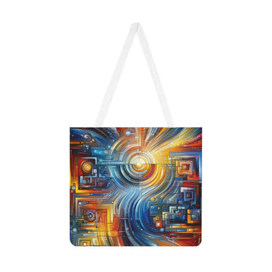 Digital Tachism Connectivity Shoulder Tote Bag (AOP) - ATUH.ART