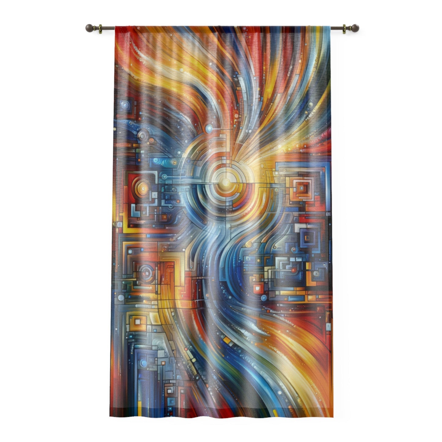 Digital Tachism Connectivity Window Curtain - ATUH.ART