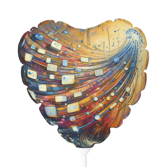 Digital Tapestry Weaving Balloon (Round and Heart-shaped), 11" - ATUH.ART