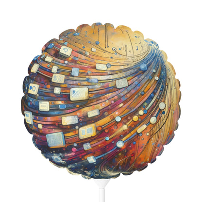 Digital Tapestry Weaving Balloon (Round and Heart-shaped), 11" - ATUH.ART