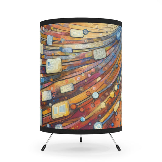 Digital Tapestry Weaving Tripod Lamp with High-Res Printed Shade, US\CA plug - ATUH.ART