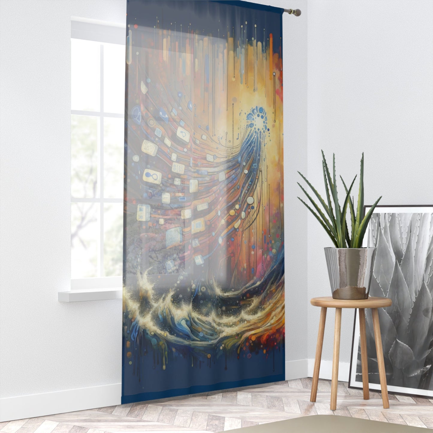 Digital Tapestry Weaving Window Curtain - ATUH.ART