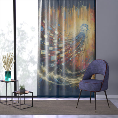 Digital Tapestry Weaving Window Curtain - ATUH.ART