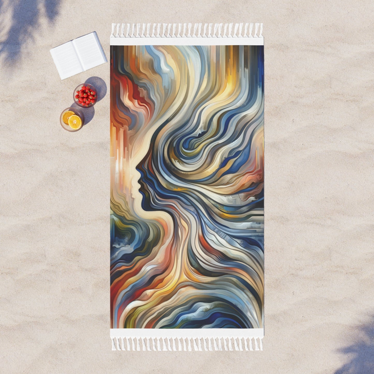 Diplomatic Emotional Currents Boho Beach Cloth - ATUH.ART