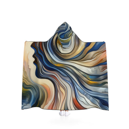 Diplomatic Emotional Currents Hooded Blanket - ATUH.ART