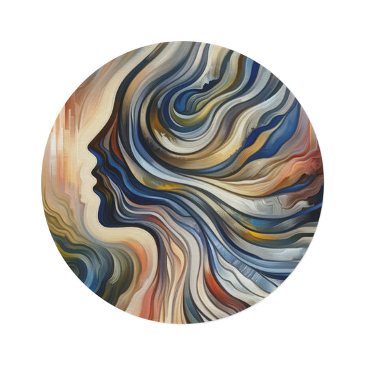 Diplomatic Emotional Currents Round Rug - ATUH.ART