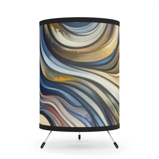 Diplomatic Emotional Currents Tripod Lamp with High-Res Printed Shade, US\CA plug - ATUH.ART