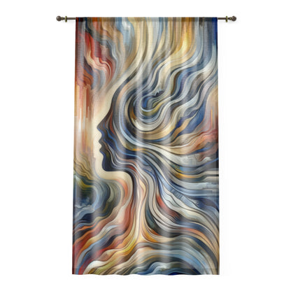 Diplomatic Emotional Currents Window Curtain - ATUH.ART