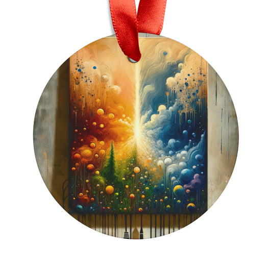 Disconnecting Harmonious Reconnection Acrylic Ornament with Ribbon - ATUH.ART