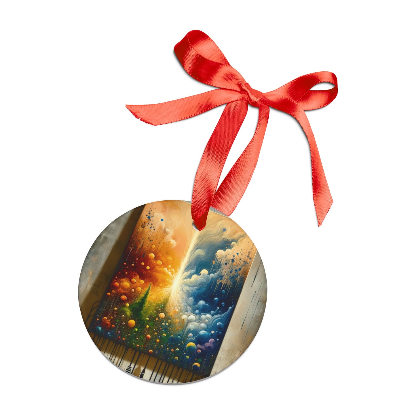 Disconnecting Harmonious Reconnection Acrylic Ornament with Ribbon - ATUH.ART