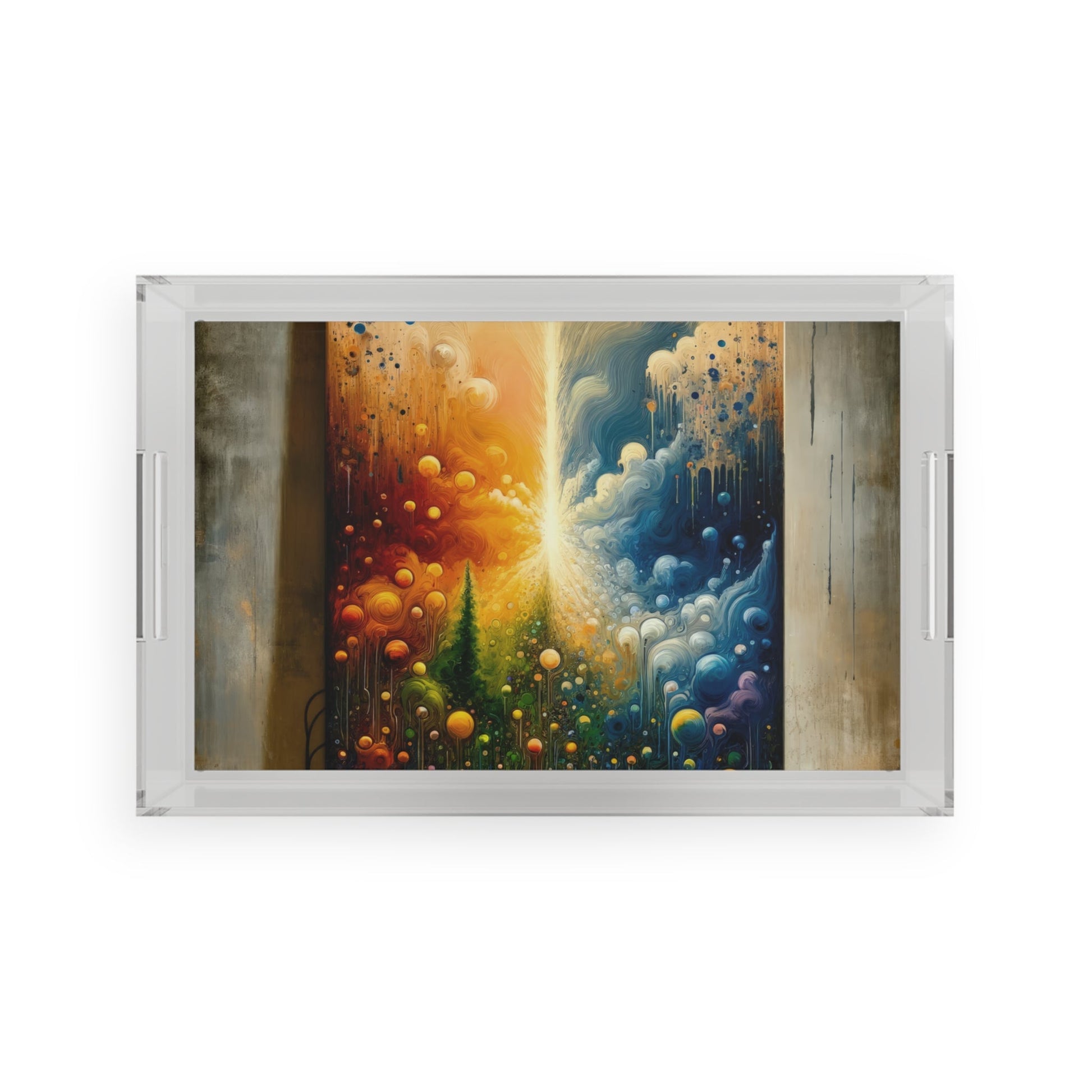 Disconnecting Harmonious Reconnection Acrylic Serving Tray - ATUH.ART