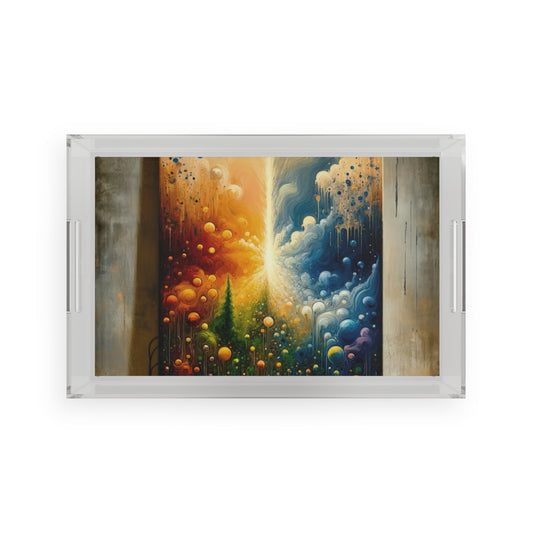 Disconnecting Harmonious Reconnection Acrylic Serving Tray - ATUH.ART