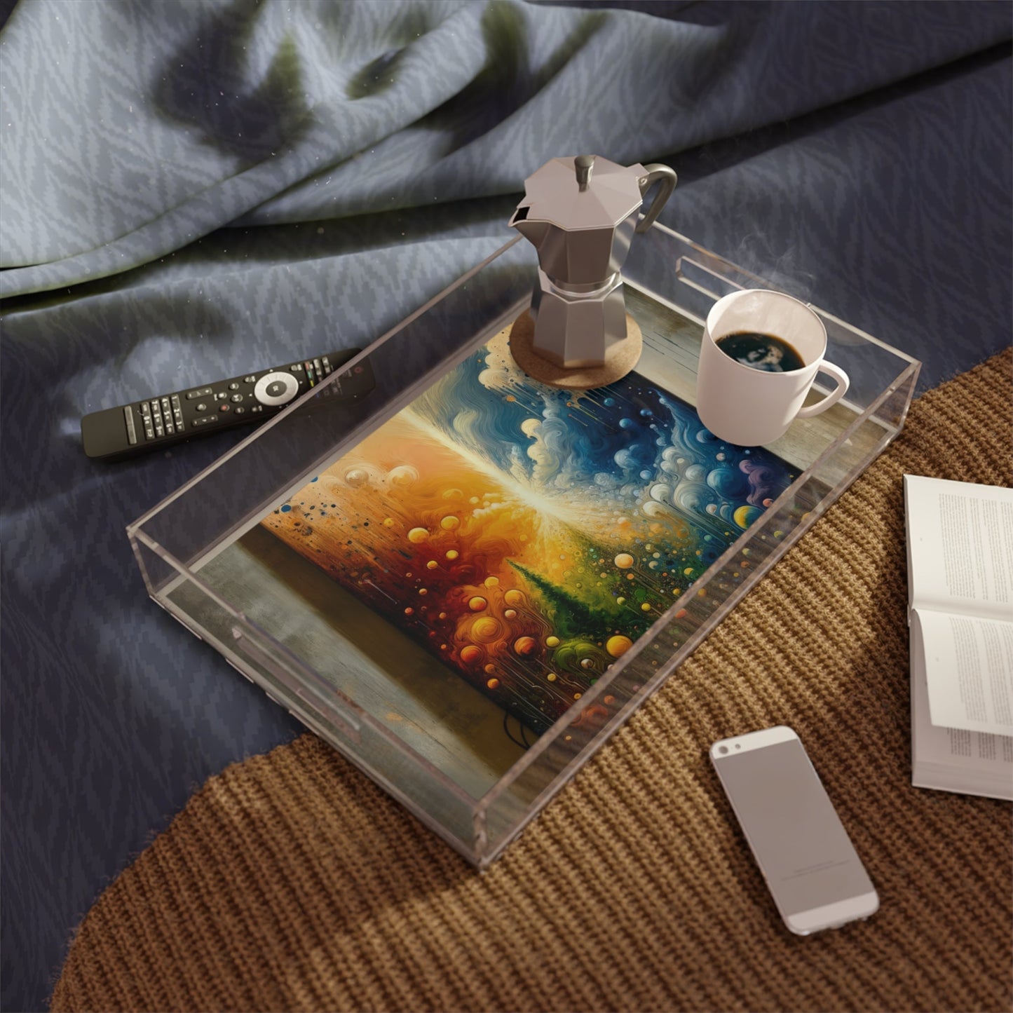 Disconnecting Harmonious Reconnection Acrylic Serving Tray - ATUH.ART