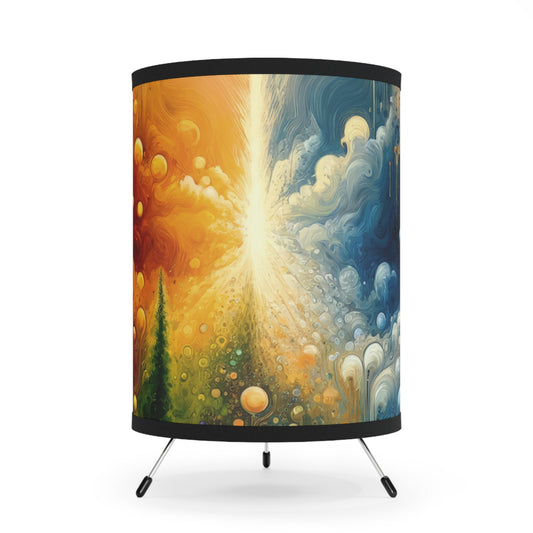 Disconnecting Harmonious Reconnection Tripod Lamp with High-Res Printed Shade, US\CA plug - ATUH.ART
