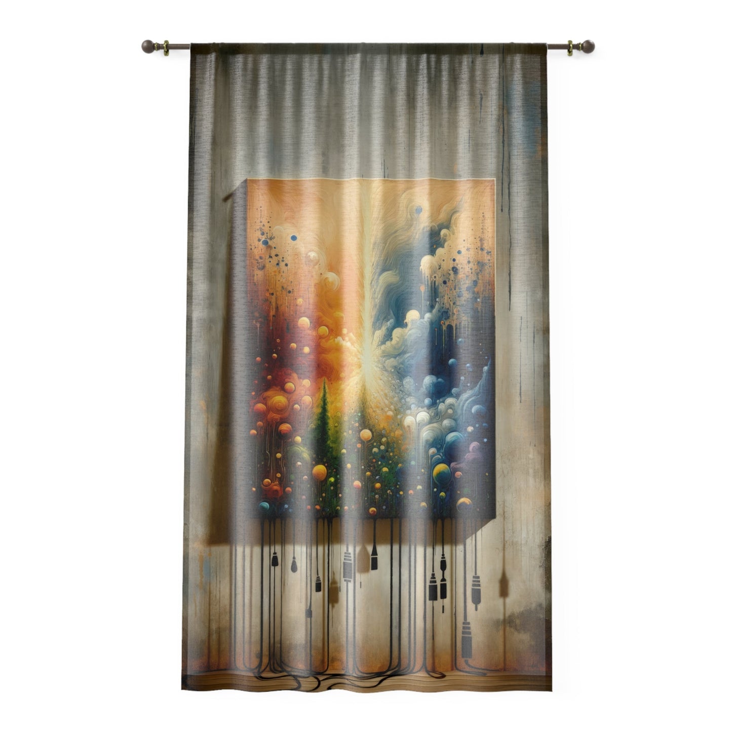 Disconnecting Harmonious Reconnection Window Curtain - ATUH.ART