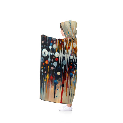 Distant Barking Echoes Hooded Blanket - ATUH.ART
