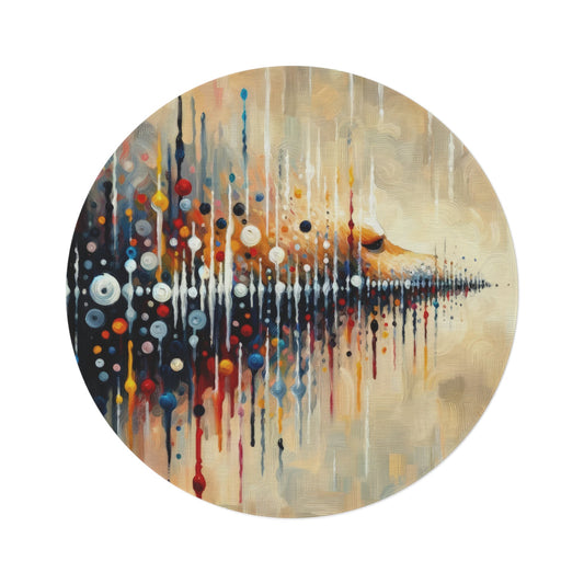 Distant Barking Echoes Round Rug - ATUH.ART
