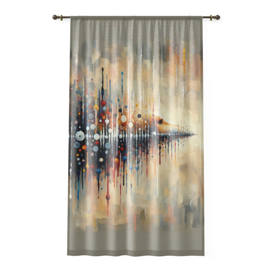 Distant Barking Echoes Window Curtain - ATUH.ART