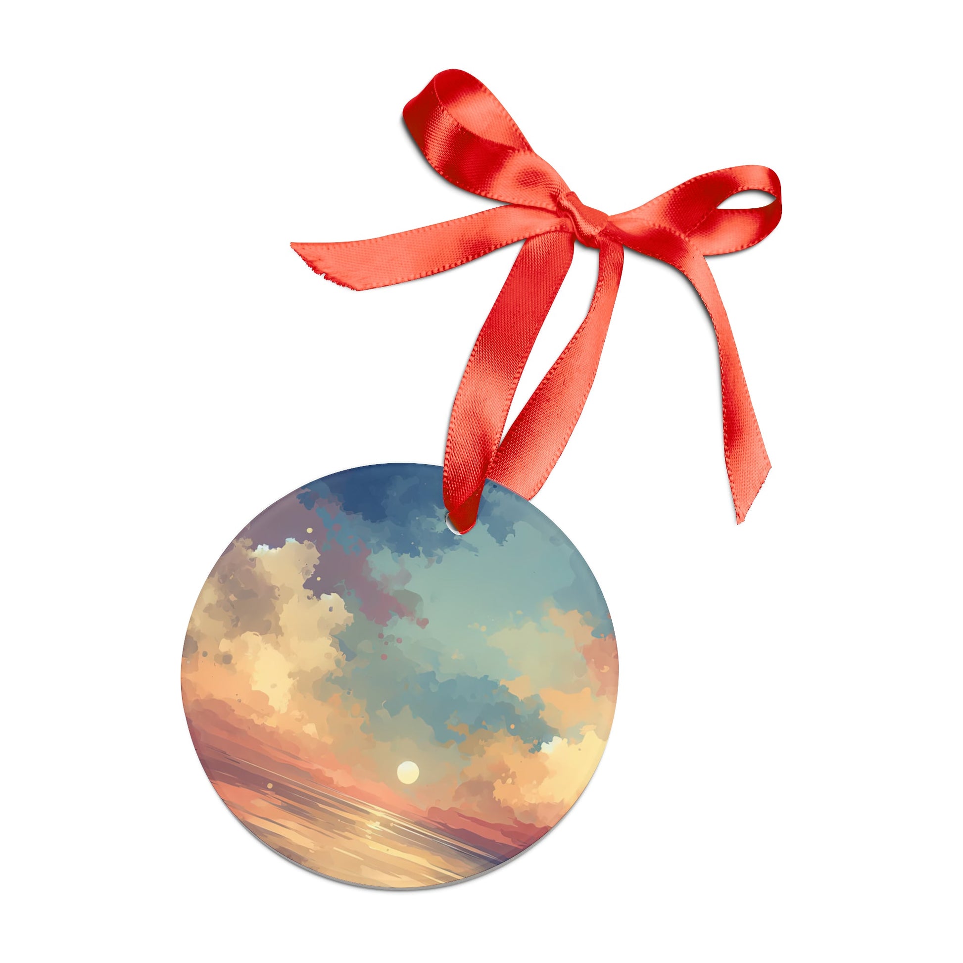 Dusky Sky Glow Acrylic Ornament with Ribbon - ATUH.ART