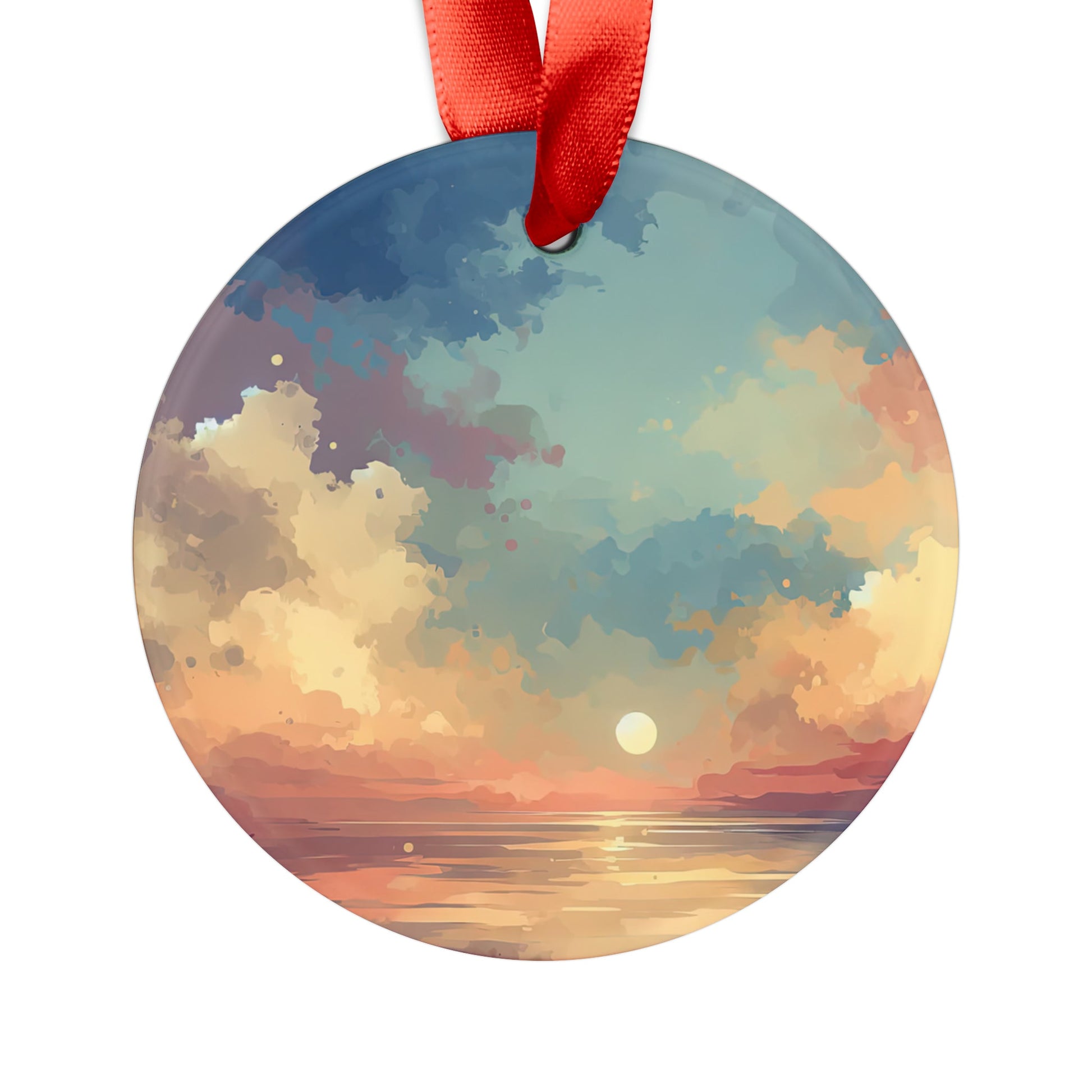 Dusky Sky Glow Acrylic Ornament with Ribbon - ATUH.ART