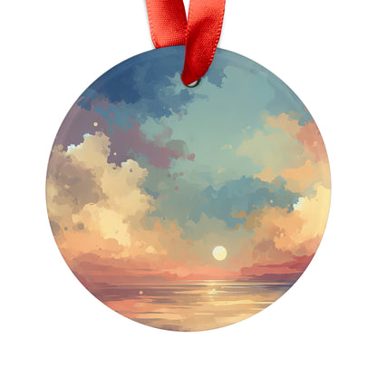 Dusky Sky Glow Acrylic Ornament with Ribbon - ATUH.ART