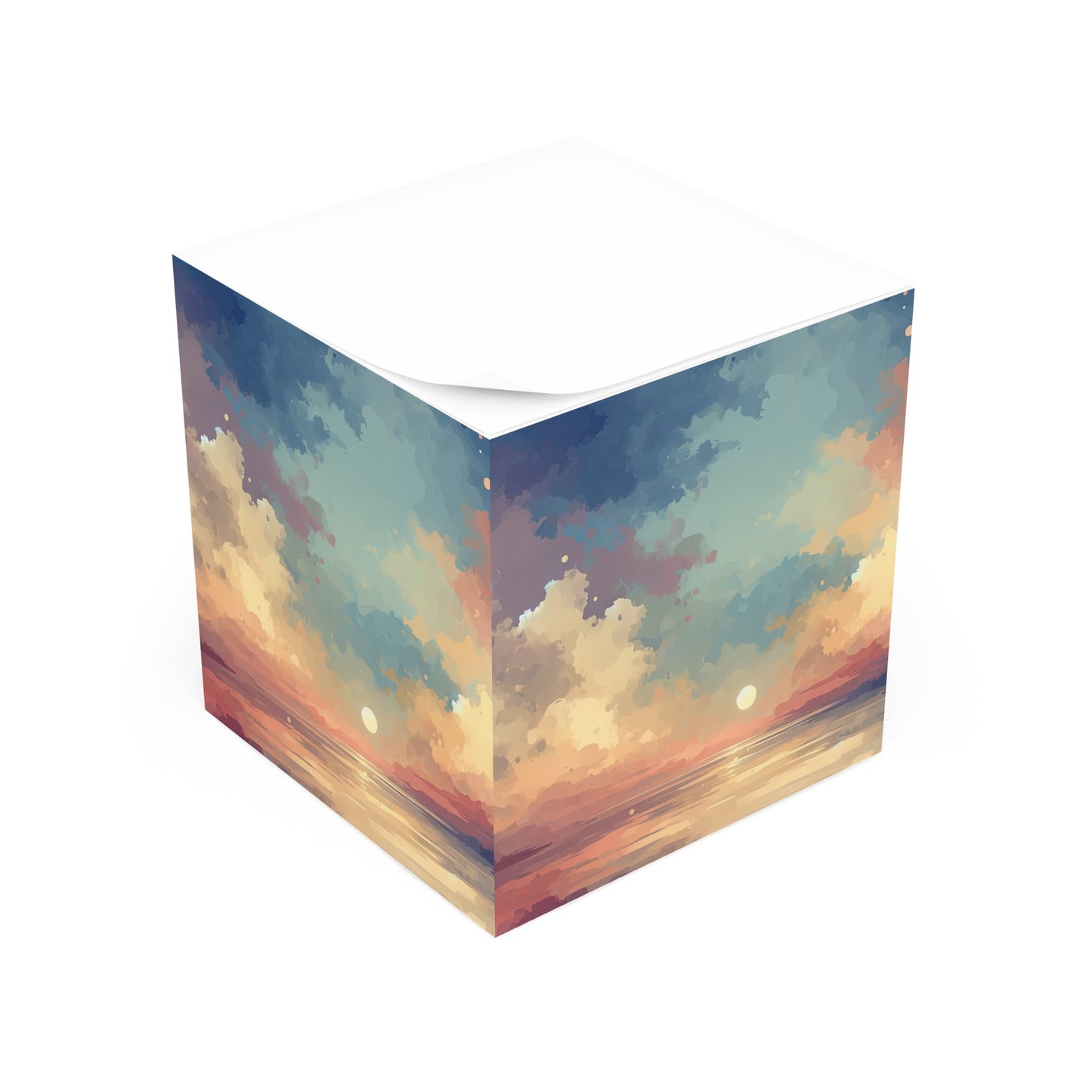 Dusky Sky Glow Note Cube - ATUH.ART