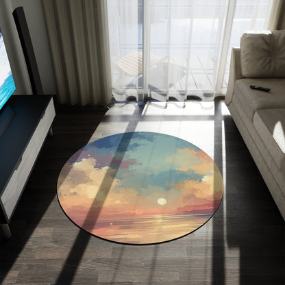 Dusky Sky Glow Round Rug - ATUH.ART