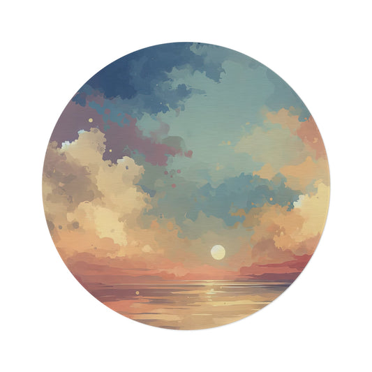 Dusky Sky Glow Round Rug - ATUH.ART