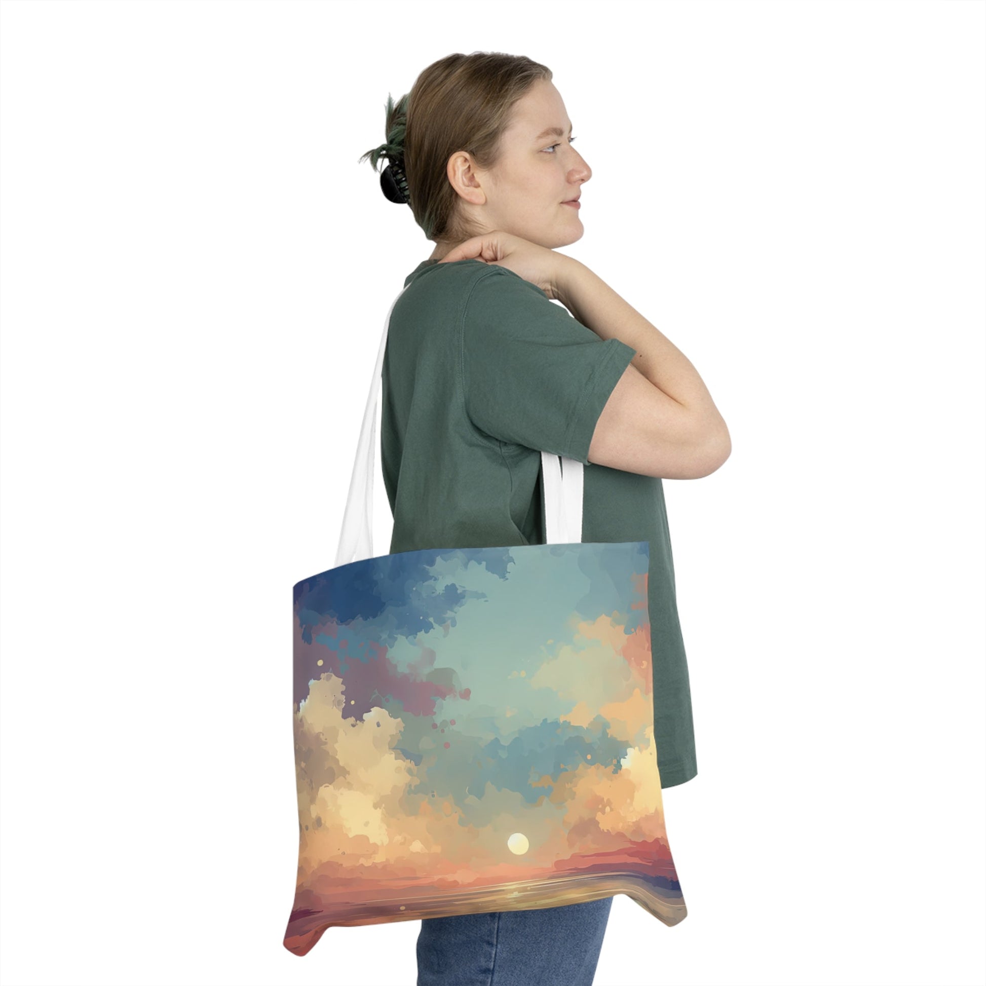 Dusky Sky Glow Shoulder Tote Bag (AOP) - ATUH.ART