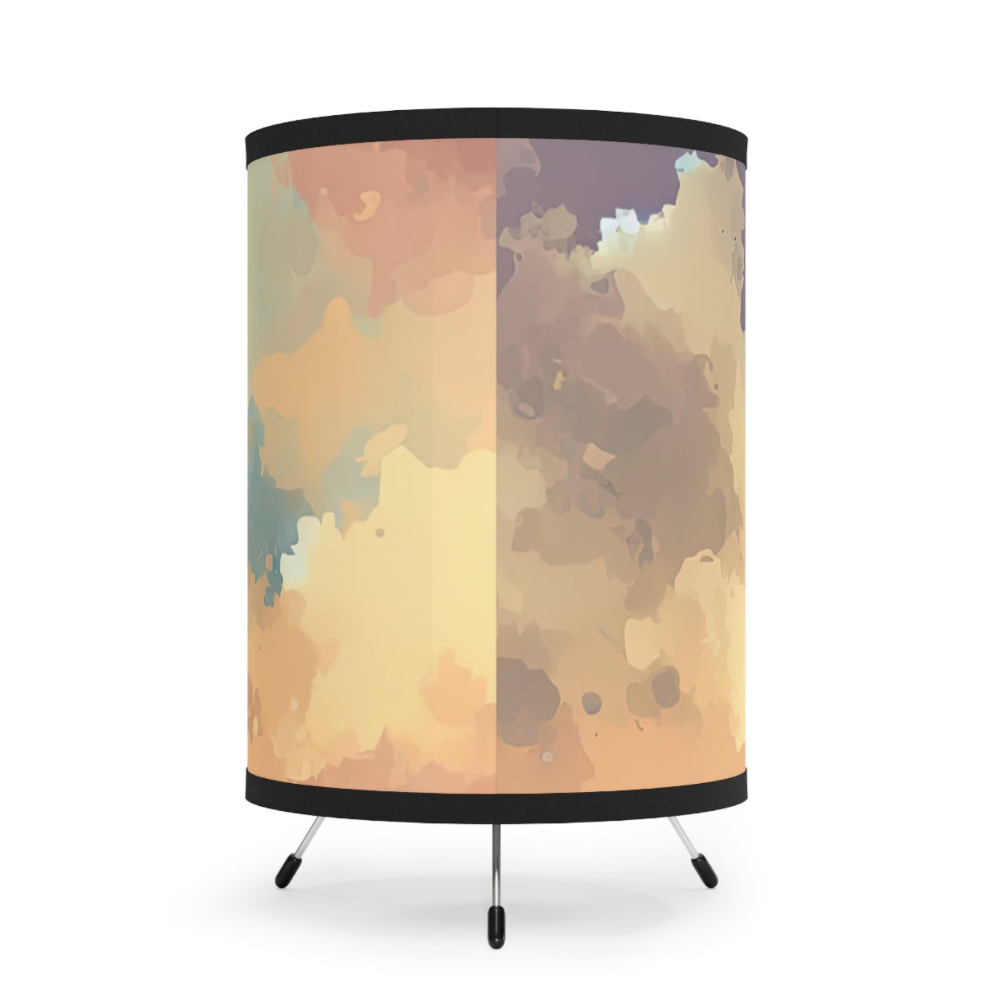 Dusky Sky Glow Tripod Lamp with High-Res Printed Shade, US\CA plug - ATUH.ART