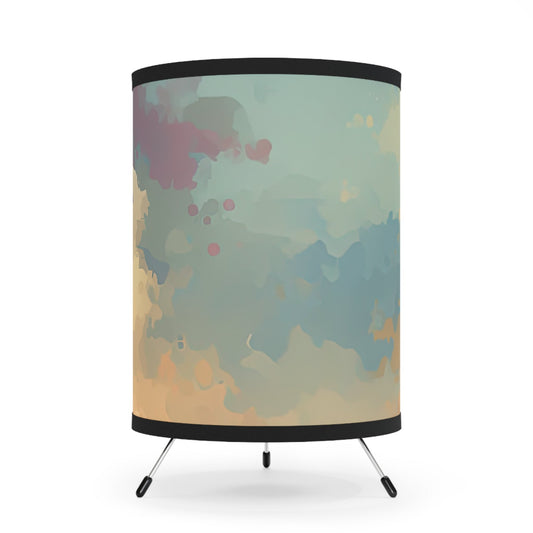 Dusky Sky Glow Tripod Lamp with High-Res Printed Shade, US\CA plug - ATUH.ART