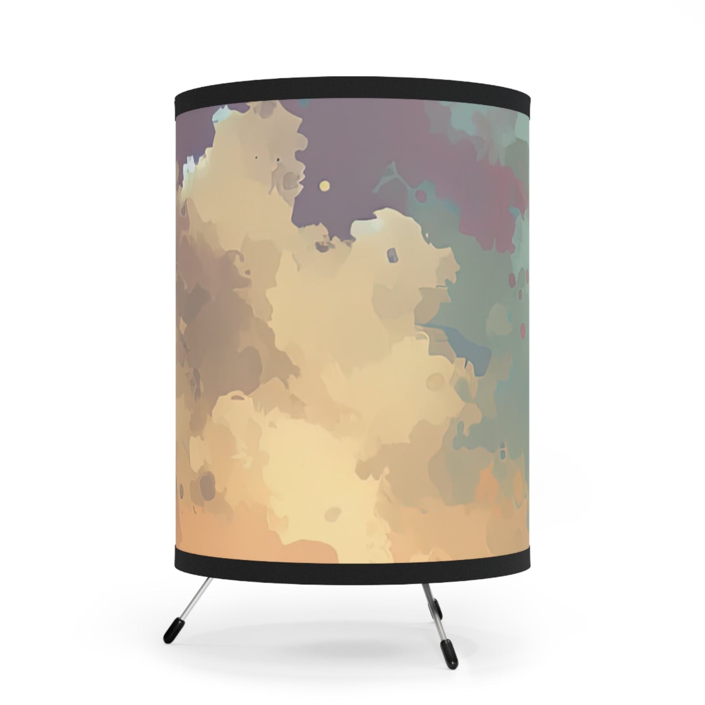 Dusky Sky Glow Tripod Lamp with High-Res Printed Shade, US\CA plug - ATUH.ART