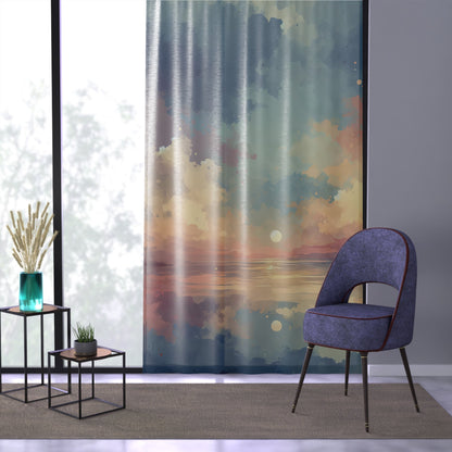 Dusky Sky Glow Window Curtain - ATUH.ART