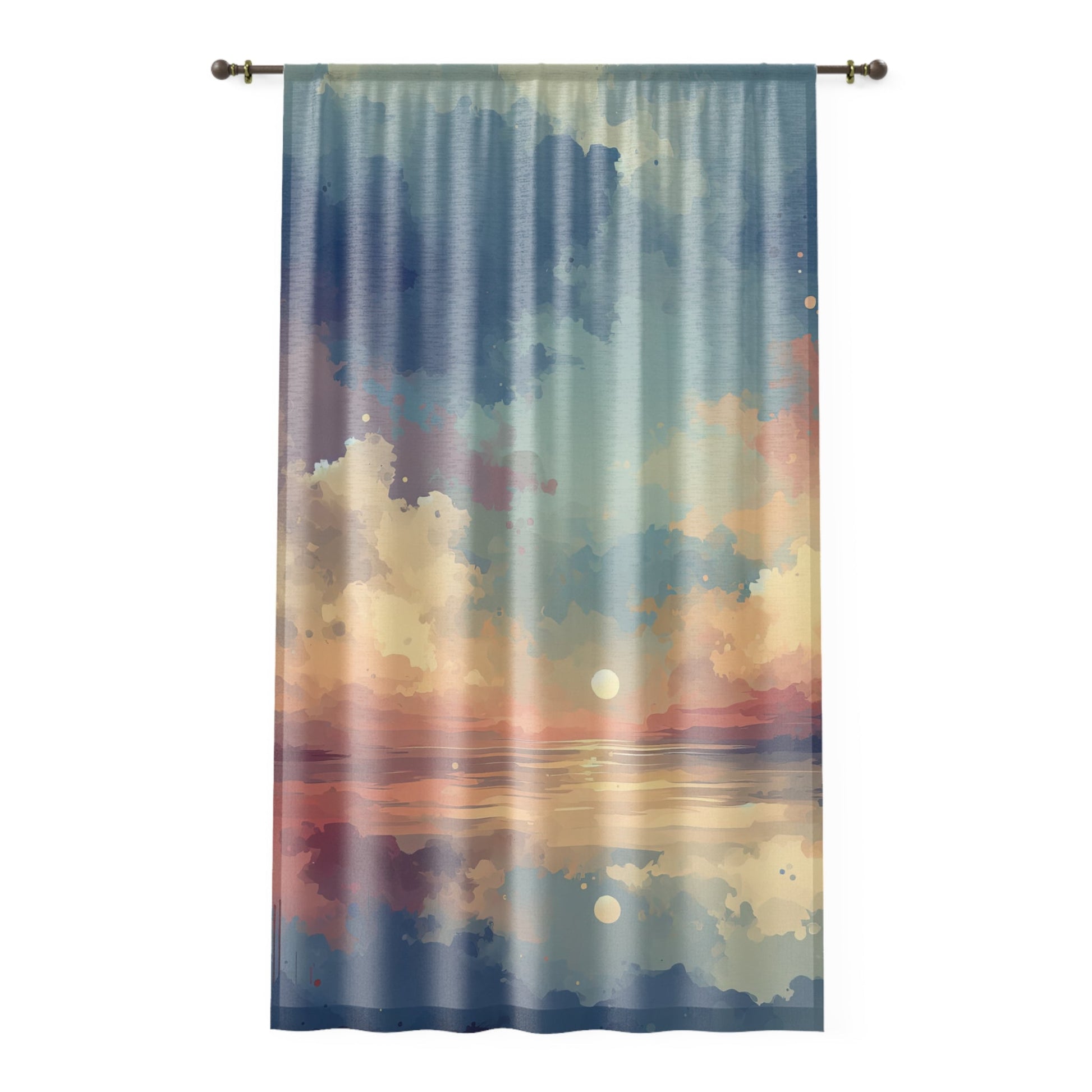 Dusky Sky Glow Window Curtain - ATUH.ART