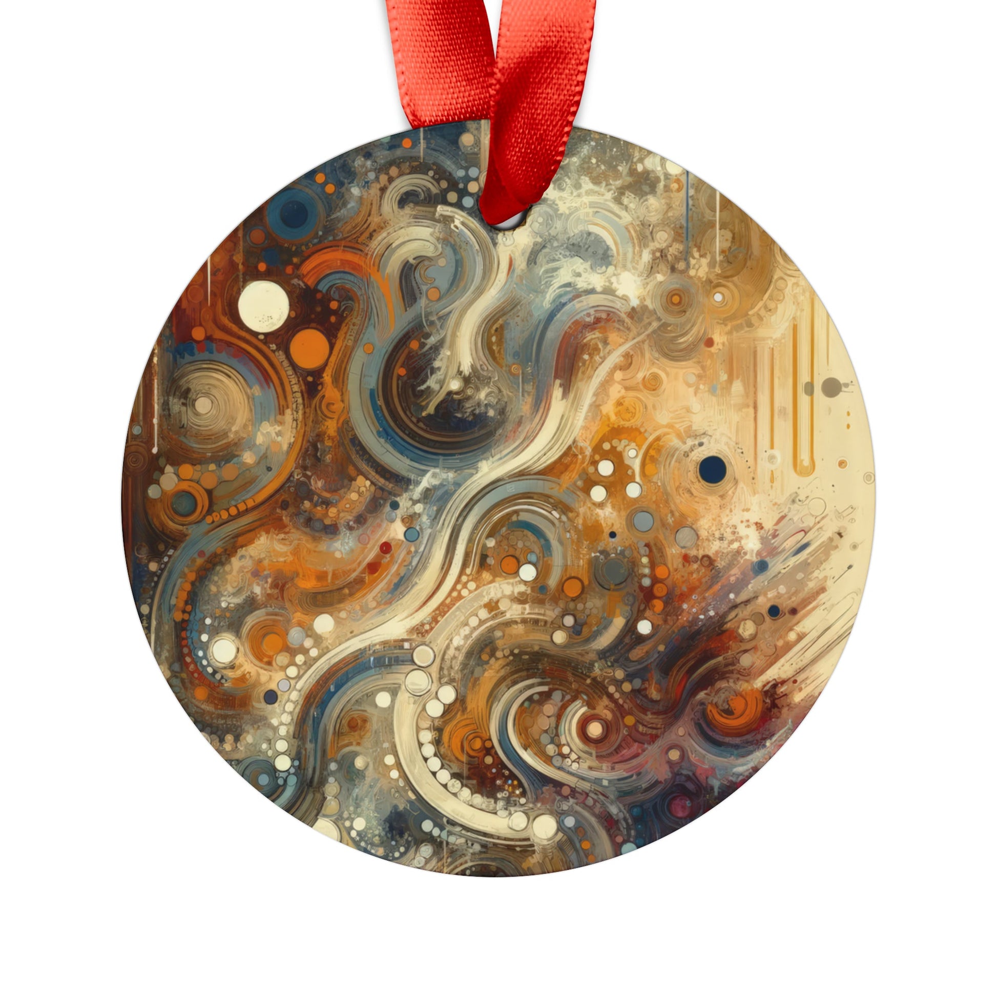 Dynamic Cultural Mosaic Acrylic Ornament with Ribbon - ATUH.ART